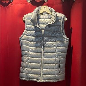 Calvin Klein Women's Silver Quilted Vest